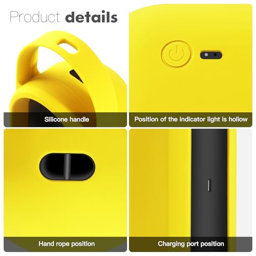 Silicone Cover for Beats Pill Portable Bluetooth Speaker Storage Bag Speaker Holder Travel Bag (Yellow) - color: Yellow