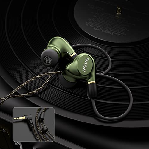 BASN Metalen 4 Drivers in-Ear Monitor Headphones (Metallic Green) - color: Green