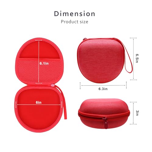 Headphone Case for Beats/Jlab/TOZO/BERIBES/Picun Etc Headphones, Red | for JLab JBuds Lux ANC/Go Lux ANC, Beats Studio Pro/Solo 4 3,TOZO HT3,KVIDIO Etc Headphone, Hard Shell Case for Travel Home - color: Red