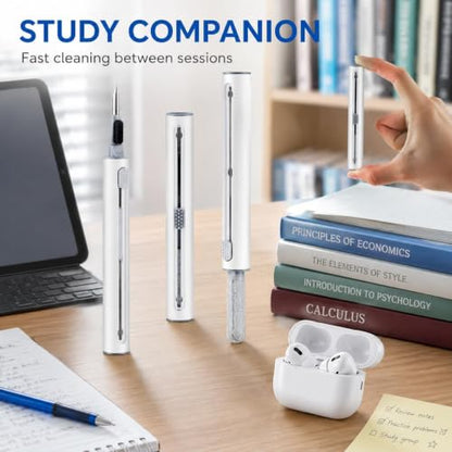 Airpod Cleaner Kit, Earbud Cleaning Kit for Airpods Pro 1 2 3,Multi-Function Cleaning Pen with Soft Brush Flocking Sponge, Suitable for Earbuds Case, iPhone Charger Port, Bluetooth Headset