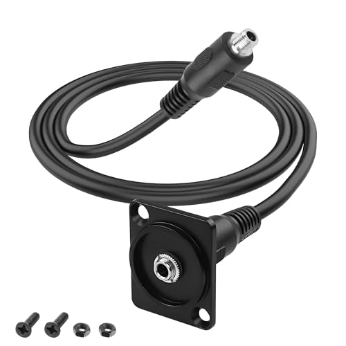 MEIRIYFA 3.5mm TRRS Female to D-Type Panel Mount Audio Extension Cable | 3.5mm 1/8" TRRS to D-Type Female 4 Pole Plug Stereo Headphone Cable for Headset ,Laptop, Microphone-53CM (3.5MM TRRS Female) - style: 3.5MM TRRS Female
