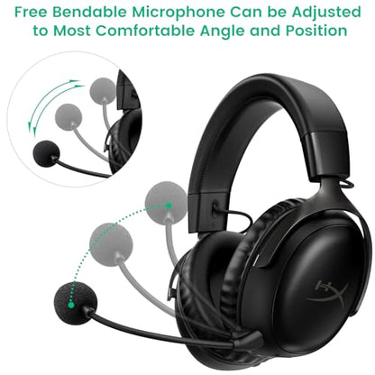 Mic for HyperX Cloud III & Cloud 3 Wired Wireless Gaming Headsets, 3.5mm | Detachable Noise Cancelling Microphone Boom for PC, Xbox One, PS4, PS5
