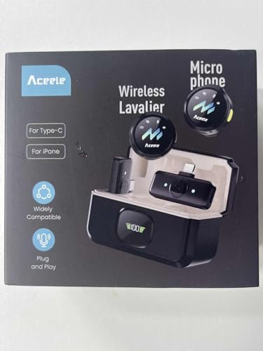 Wireless Lavalier Microphone for iPhone & Android Phones, Clip-on Lapel Mic | AI Noise Reduction & Hi-Fi Audio & 24H Working Time & 50M/164FT Range, for Video Recording/Live Stream/Vlog/Podcast/Interview