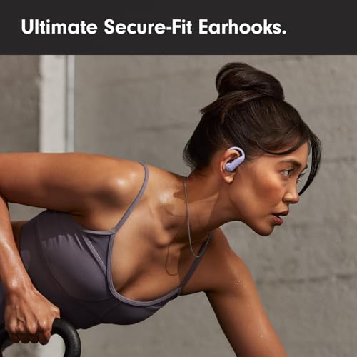 Beats Powerbeats Pro 2 - Wireless Noise Cancelling Workout Earbuds with Secure- Fit Earhooks, Up to 45-Hour Battery with Charging Case, Sweat & Water Resistant, Heart Rate Monitoring - Hyper Purple | H2 chip with ANC and biometric sensors for workouts, ru