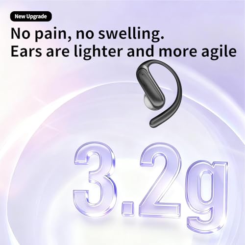 Diydeg Wireless Earbuds, IP54 Waterproofing BT5.49 Sport Headphones with Earhooks, No Sound Leakage, Touch Control Earphones for Gym, Running, Meeting, Workout (Black) - color: Black