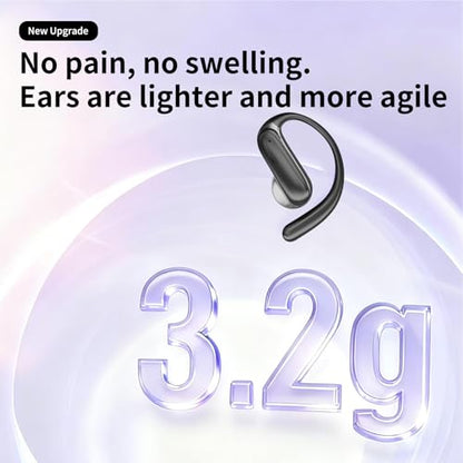 Diydeg Wireless Earbuds, IP54 Waterproofing BT5.49 Sport Headphones with Earhooks, No Sound Leakage, Touch Control Earphones for Gym, Running, Meeting, Workout (Black) - color: Black