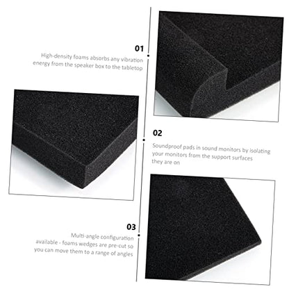 KESYOO 2pcs Acoustic Sponge Sound Isolation Cushions Noise Isolation Mat for Studio Monitors Shockproof Speaker Pads Reduces Vibrations Unwanted Resonance