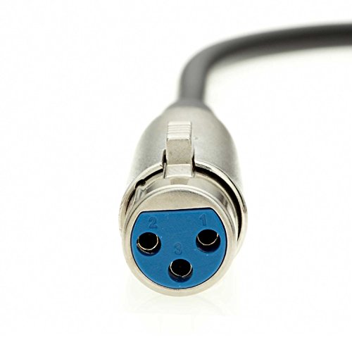 100Ft 1/4" Mono Male to XLR Female Microphone Cable - Compatible with Amplifiers, Instruments, and More! - size: 100 Feet