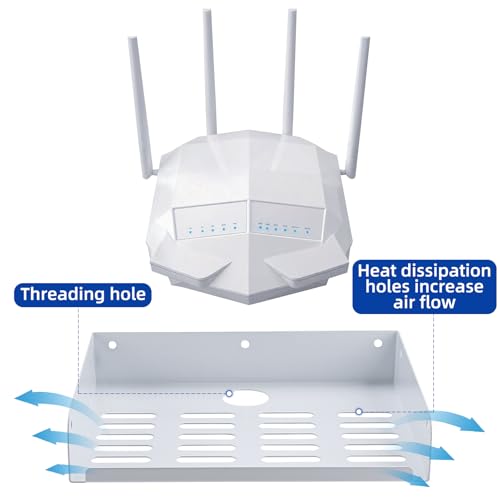 Metal Floating Shelf 9 x 6.9 Inch, Compact Wall Mounted Shelf with Lip for Router, Game Console, AV Equipment, 2 Pack - color: White (2 Pack), size: 9 x 6.9 Inch