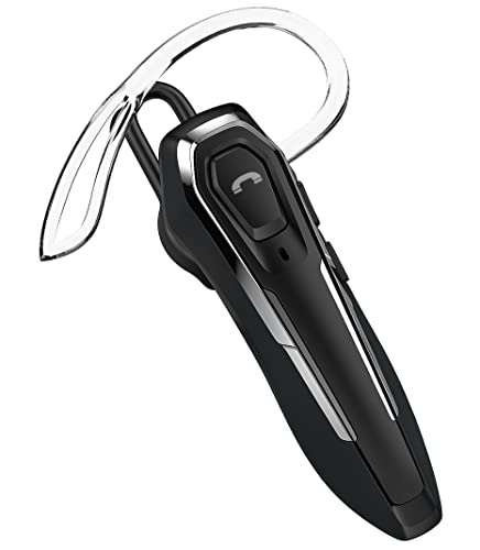 Micool Trucker Bluetooth Headset, Noise Cancelling, 30H Talking Time,12g Ultra Light, Hands Free Bluetooth Earpiece for Cell Phones/PC, Wireless Single Ear Bluetooth Headset Earpiece