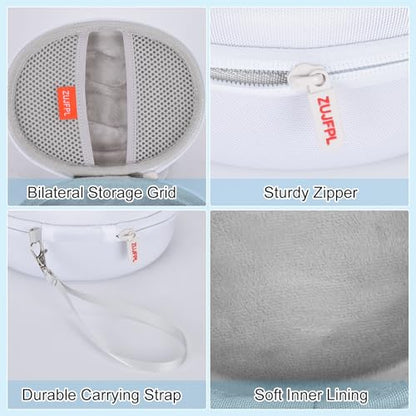 EVA Hard Case for Beats Solo3/Solo2/ Solo 4 Wireless On-Ear Headphones,Premium Travel Protective Carrying Storage Bag(White) - color: White
