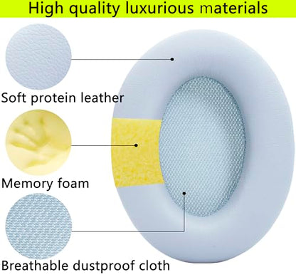Replacement Ear Pads Compatible with Srhythm Version NC35 Gray | Also suitable for Srhythm Version NC25 Headphones Soft protein leather/memory foam ear pads and earmuffs - color: Gray