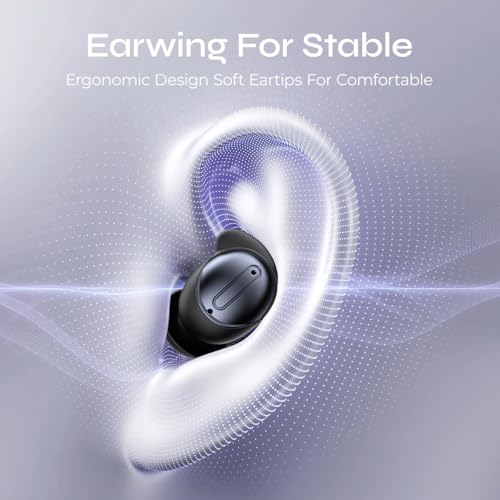 XO Simple is Beauty Sleep Earbuds, Mini ANC Earbuds with Sleep Mode,All-Day Comfortable Fit for Side Sleepers,BT 6.0 HiFi Stereo Sound,Touch Control, Noise Isolation Ear Buds for Sleeping/Working
