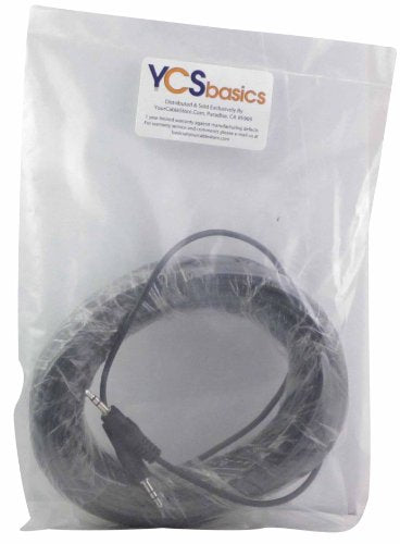 YCS basics 75 Foot 3.5mm Male to Male Stereo Audio Cable Headphone/Phone / MP3 Cable- for Your Car AUX Port, Smartphone, Tablet - size: 075 Ft