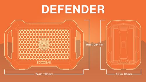 ECOXGEAR Defender: Outdoor Portable Bluetooth Speaker, 121dB Massive Sound, Waterproof and Drop Proof, with LED Party Lights, Pair up to 100, 25+ Hours Playtime (Black Oak) - color: Black Oak