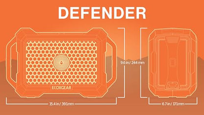 ECOXGEAR Defender: Outdoor Portable Bluetooth Speaker, 121dB Massive Sound, Waterproof and Drop Proof, with LED Party Lights, Pair up to 100, 25+ Hours Playtime (Black Oak) - color: Black Oak