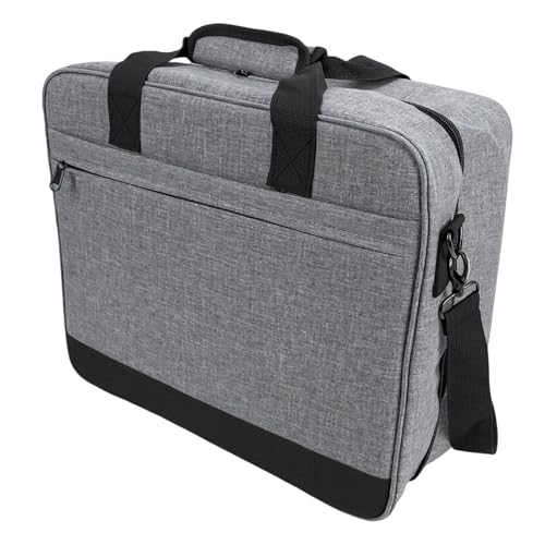 LiebeWH Mixer Travel Bag, Canvas Audio Mixer Carrying Case with Multi Pockets, Padded Interior, Adjustable Shoulder Strap for DJ Podcast Recording Gear and Cables