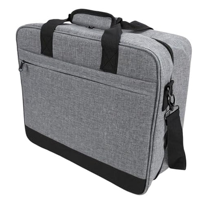 LiebeWH Mixer Travel Bag, Canvas Audio Mixer Carrying Case with Multi Pockets, Padded Interior, Adjustable Shoulder Strap for DJ Podcast Recording Gear and Cables