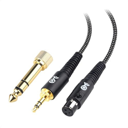Cable Matters Braided 3.5mm to Mini XLR Headphone Cable, 4ft | Compatible with Beyerdynamic DT 1770/1990 Pro, AKG K240/K371/Q701