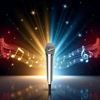Silver Mini Singing Mic Phone Karaoke Mic Singing 3.5mm Condenser Microphone Mini Handheld Microphone for Mobile Phone Laptop Notebook Handheld Wireless Microphones