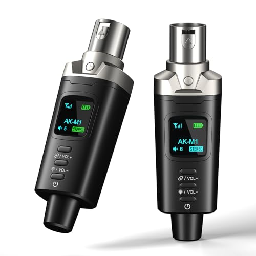 Aokeo AK-M1 XLR Bluetooth Receiver-High-Fidelity Wireless Audio Adapter,100ft Stable Connection,Stereo for Speakers,Mixers,DJ Equipment,Weddings(2 Pack) - color: Receiver x2