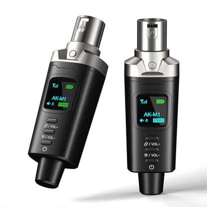 Aokeo AK-M1 XLR Bluetooth Receiver-High-Fidelity Wireless Audio Adapter,100ft Stable Connection,Stereo for Speakers,Mixers,DJ Equipment,Weddings(2 Pack) - color: Receiver x2