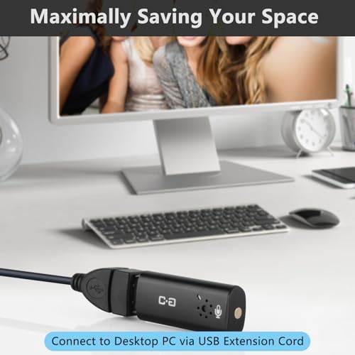 Upgrade USB Microphone with Touch Mute for Laptop & Desktop Computer