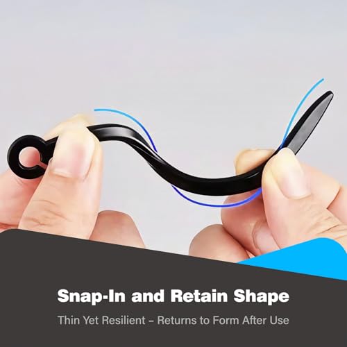 12Pcs Ear Hooks for Bluetooth Earpiece Universal Adjustable Hookz Clips Mount Over The Earbuds Small Replacement Earhook Accessories Clip Holders for Earbud Bud Ears(Black)