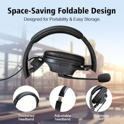 Over The Ear Headset Single Ear Headphone with PTT Mic Earpiece for Motorola APX900 APX1000 APX4000 APX6000 APX7000 APX8000 XPR6100 XPR6350 XPR6550 XPR7350e XPR7550 XPR7550e XPR7580 Radios
