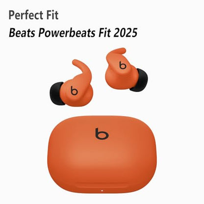 Geiomoo Silicone Ear Tips for Beats Powerbeats Fit 2025 Eartips, Replacement Earbuds Earpads (Black, L/M/S)
