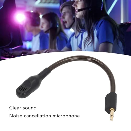 Mic Replacement for BlackShark V2 BlackSharV2 Pro Gaming Headset, 3.5mm Noise Cancelling Game Boom Microphone for BlackShark V2 BlackSharV2 Pro (Black) - color: Black