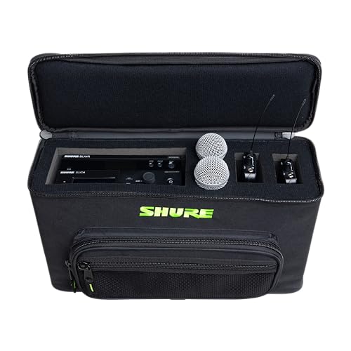 Shure by Gator Padded Carrying Bag that Holds Up to 2 Wireless Mic Systems; (SH-WRLSSCARRYBAG-2) - size: Gig Bag, style: Dual Wireless System