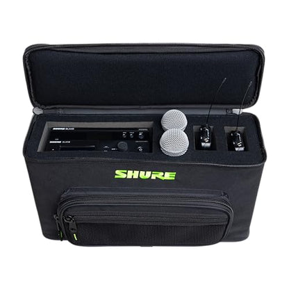 Shure by Gator Padded Carrying Bag that Holds Up to 2 Wireless Mic Systems; (SH-WRLSSCARRYBAG-2) - size: Gig Bag, style: Dual Wireless System