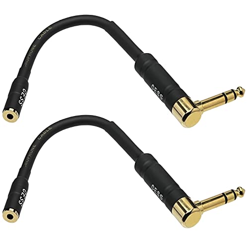 CNCESS 1/4 TRS 6.35mm Male to 3.5mm Female Stereo Headphone Audio Adapter