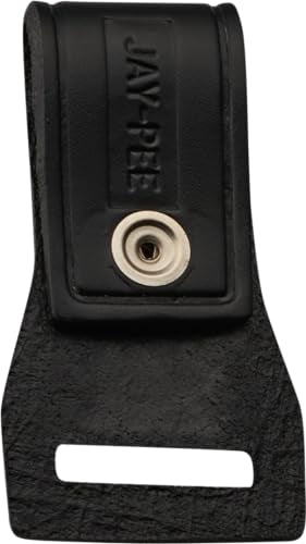 JAY-PEE Two-Way Radio Microphone Holder Epaulet Shoulder Leather Mic Clip | Slot for First Responder Uniforms. Brass Snap. Cases. From JAY-PEE - color: brass