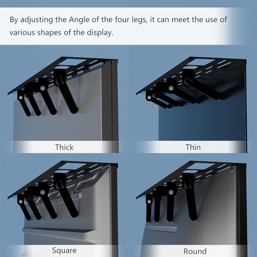 TV Top Shelf, 35.4" Metal Monitor Mount Floating Stand with Storage Boxes,Cable Box Above Screen for Apple TV,Sound Bar,Speaker,Router,Switch,Remote Control,DVD,Tv Accessories