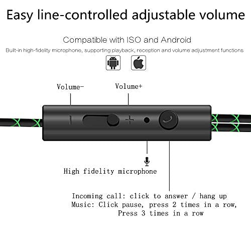 Clip-on USB-C Earphones with Mic & Controller, C-type Earphones with Subwoofer Stereo, Compatible with iPad & Android Smartphones