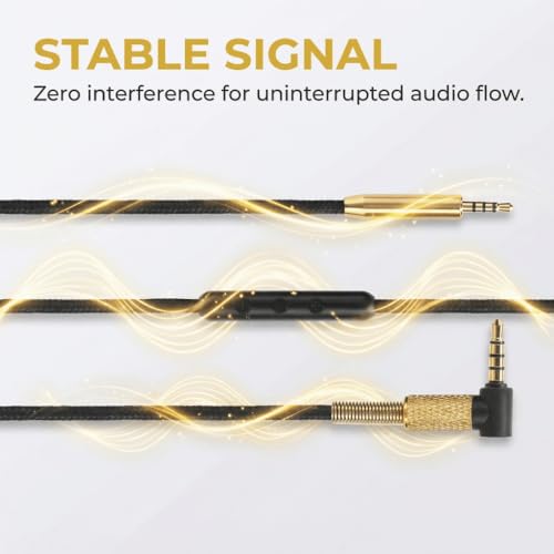 OFC Copper 2.5mm to 3.5mm Audio Cable Core Aux Cord for Headphones Plug and Play Stereo Jack Cable Compatible for AKG Y40 Y50 Y45(with Mic) - style: With Mic
