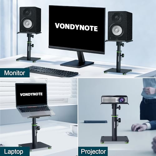 Vondynote Desk Studio Monitor Stands 11"-16" Monitor Speaker Stands 12°Tilt