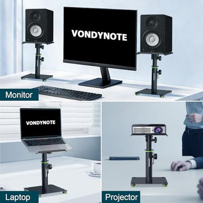 Vondynote Desk Studio Monitor Stands 11"-16" Monitor Speaker Stands 12°Tilt