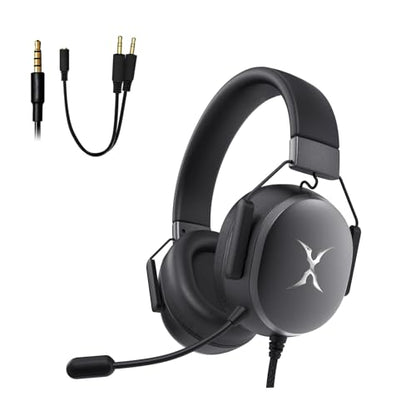 FOXXRAY BA-68 Gaming Headset for PC, PS4, PS5, Xbox, Lightweight Over-Ear Headphone with mic, 50MM Dynamic Drivers, 3.5mm Audio Jack, Soft Memory Foam Cushion, Removable Microphone