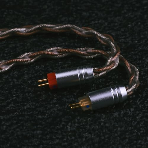 Linsoul TRIPOWIN C8 8-Core Silver Copper Foil Braided Earphone Upgrade Cable, in Ear Monitor Cable, Tinsel Silver Copper Wire, with 3.5mm Audio Jack for Musicial Audiophile(Without Mic, 2pin 0.78mm) - style: Without Mic 2pin