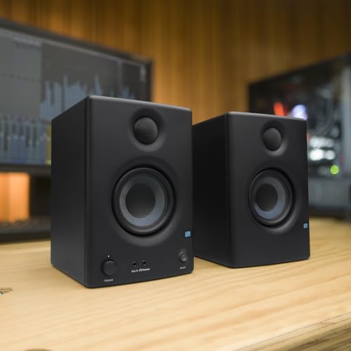 PreSonus Eris E3.5-3.5" Near Field Studio Monitors (Pair) – Powered Desktop Speakers for Music Production, Studio-Quality Recording, and Active Media Reference