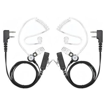 2Pack Walkie Talkies Earpiece with Mic Comfortable Acoustic Tube 2-Pin Headset with Mic Two Way Radio Earpiece for Baofeng UV-5R BF-888S,UV82 Retevis H777 RT22 - color: 2pcs