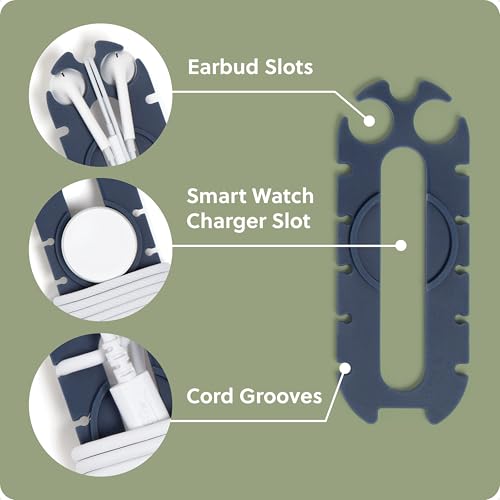 U Brands Oval Wired Ear Buds Cord Caterpillar Wrap, Set of 6