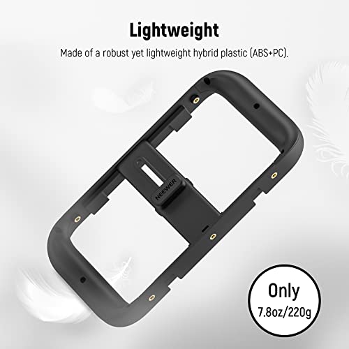 NEEWER Smartphone Video Rig, Phone Video Stabilizer Grip Vlogging Cage with Cold Shoe Tripod Mount, Phone Rig for Videomaker Film Maker Video grapher Compatible with iPhone Samsung and More, A104 | Cold Shoe, 1/4 Inch Thread, Video Recording Film Rig, Com