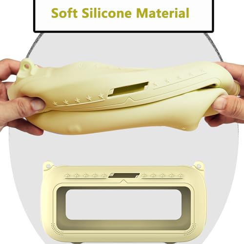 JCHPINE Silicone Cover and Carrying Case for Bose SoundLink Max Speaker | Protective Cases for SoundLink Max Speaker Accessories, Soft Silicone Cover and Hard Case with Shoulder Strap (Yellow) - color: Yellow Case