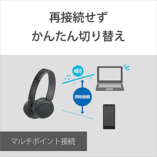 Sony WH-CH520 Best Wireless Bluetooth On-Ear Headphones with Microphone for Calls and Voice Control, Up to 50 Hours Battery Life with Quick Charge Function, Includes USB-C Charging Cable - Beige - color: Beige