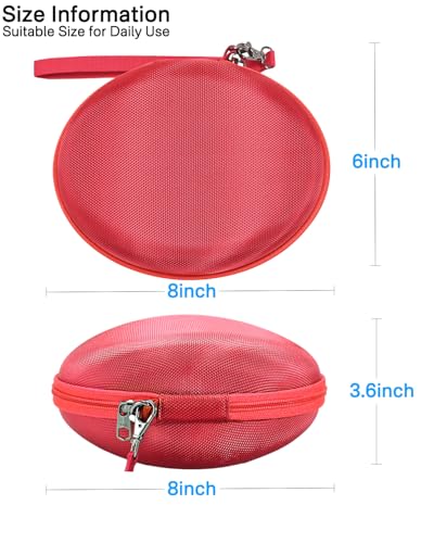 Hard Travel Carrying Case Compatible with Skullcandy Crusher Over-Ear Headphones. (Case Only, Not Include The Device) (Red) - color: Red
