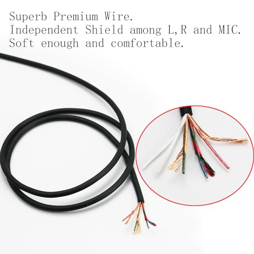 NewFantasia Replacement Audio Cable Compatible with SteelSeries Arctis Nova 3 Gaming Headset 2meters/6.6feet
